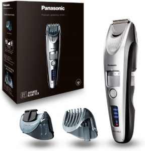 Panasonic - Personalcare ER-SB60-S803 | Tondeuse barbe - Premium 20 Réglages 6 accessoires 60 min d'autonomie Charge en 1 heure Lavable Moteur linéaire Pro Argent